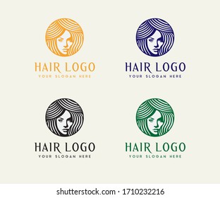 This is Women Hair Logo. It's fully customization vector file. 4 color variation with RGB color mode.  