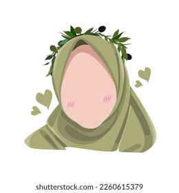 Este es un vector de hiyab femenino para tu diseño se ve increíble