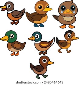 This is a Wood Duck   flat design ,animal vector design  with high quality eps format 