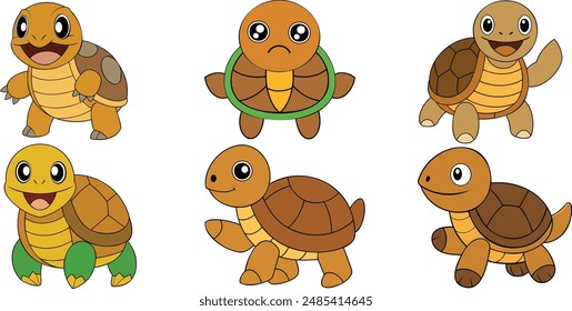 This is a Wood Turtle    flat design ,animal vector design  with high quality eps format 