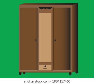 Este es un armario de madera.