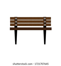 This is a wooden bench, fronts viewed.