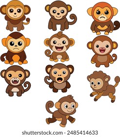 This is a Woolly Monkey flat design ,animal vector design  with high quality eps format 