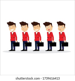 
this work is an animated character for the needs of social media with a variety of facial expressions that look good and funny