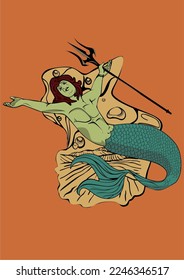 This work is entitled Mermaid Illustrative by iam wardhana, Coreldraw X7 Available for purchase