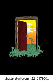 This work is entitled Red Door Illustrative by iam wardhana .  Coreldraw X7 Available for purchase