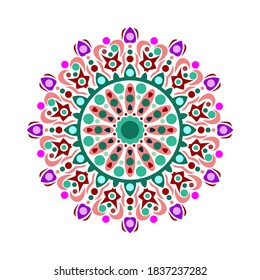 This is a work of mandala art made in as much detail as possible and combined with fariatic colors to create the maximum shape. files in eps format