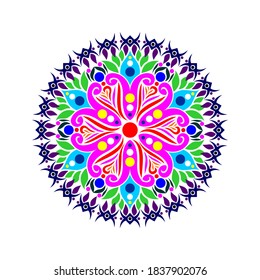 This is a work of mandala art made in as much detail as possible and combined with fariatic colors to create the maximum shape. files in eps format