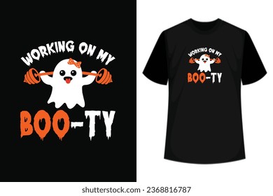 This Working On My Boo-ty Halloween Boo Ghosts Workout Beauty Costume is for dad, mom, grandma, grandpa, uncle, aunt, auntie, nana who loves fitness, workout lover, gymer, athletes