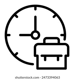 This Working Time icon is suitable for digital nomad, freelancer, working at home, etc.