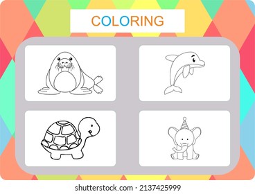 This worksheet is about the coloring activity.