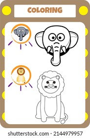 This worksheet is about the coloring activity.