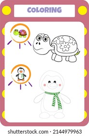 This worksheet is about the coloring activity.