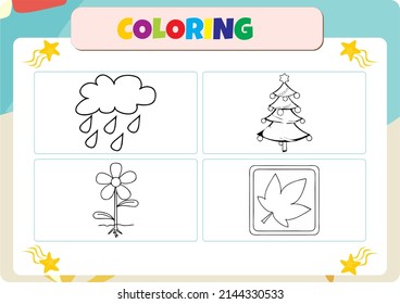 This worksheet is about coloring the pictures.