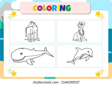 This worksheet is about coloring the pictures.