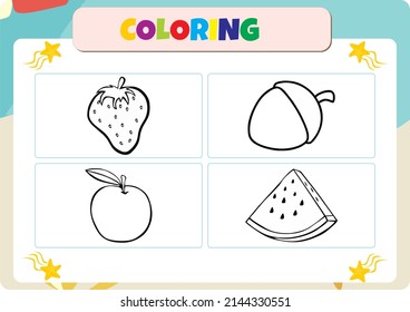 This worksheet is about coloring the pictures.