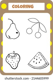This worksheet is about coloring the pictures.