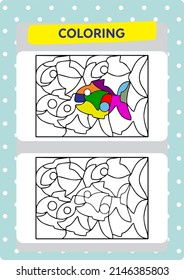 This worksheet is about coloring the pictures.