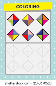 This worksheet is about coloring the pictures.