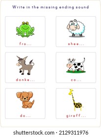 This worksheet is about completing the missing letters of the pictures.