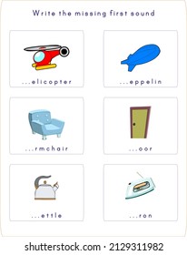 This worksheet is about completing the missing letters of the pictures.