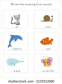 This worksheet is about completing the missing letters of the pictures.