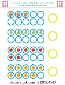 This worksheet is about counting the given number of objects correctly.
