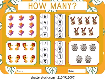 This worksheet is about counting the given pictures of objects correctly.