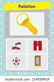 This worksheet is about matching pictures that are related to each other.