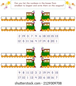 This worksheet is about number sorting.