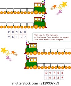 This worksheet is about number sorting.