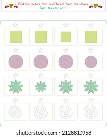 This worksheet contains the activity to find the picture that is different.