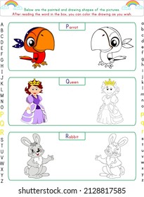 This worksheet contains pictures that begin with all letters of the alphabet.