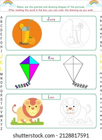 This worksheet contains pictures that begin with all letters of the alphabet.