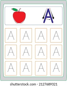 This worksheet has been prepared to improve the writing skills of preschool and primary school students.