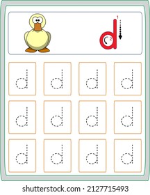 This worksheet has been prepared to improve the writing skills of preschool and primary school students.