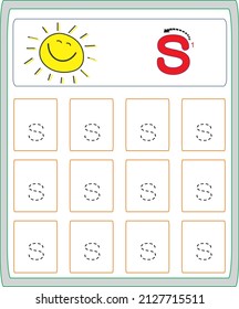 This worksheet has been prepared to improve the writing skills of preschool and primary school students.