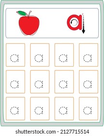 This worksheet has been prepared to improve the writing skills of preschool and primary school students.