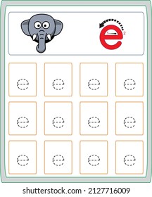 This worksheet has been prepared to improve the writing skills of preschool and primary school students.