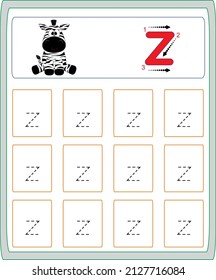 This worksheet has been prepared to improve the writing skills of preschool and primary school students.