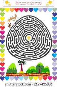 This worksheet has been prepared to develop maze solving skills.