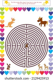This worksheet has been prepared to develop maze solving skills.