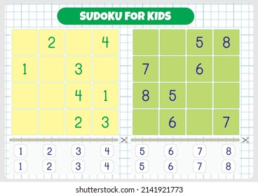 This worksheet has been prepared to contribute to the mental development of children. New concepts can also be taught with Sudoku puzzles.