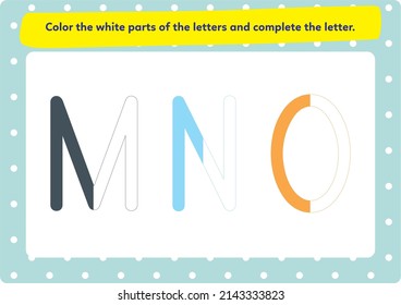 This worksheet has been prepared to improve the writing skills of preschool and primary school students.