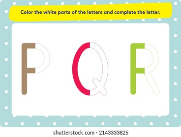 This worksheet has been prepared to improve the writing skills of preschool and primary school students.
