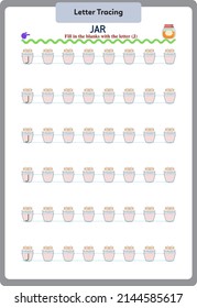 This worksheet has been prepared to improve the writing skills of preschool, kindergarten and primary school students.