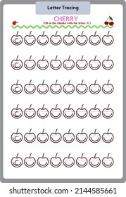 This worksheet has been prepared to improve the writing skills of preschool, kindergarten and primary school students.
