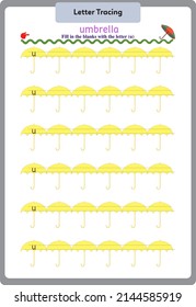 This worksheet has been prepared to improve the writing skills of preschool, kindergarten and primary school students.