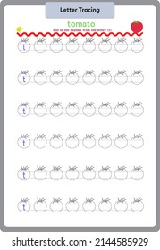 This worksheet has been prepared to improve the writing skills of preschool, kindergarten and primary school students.