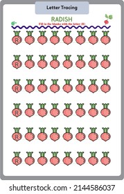 This worksheet has been prepared to improve the writing skills of preschool, kindergarten and primary school students.